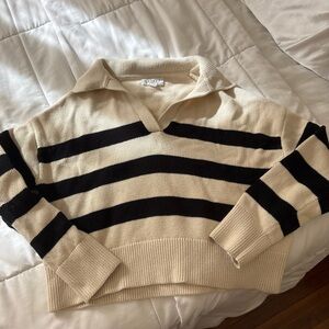 Velvet stripped sweater